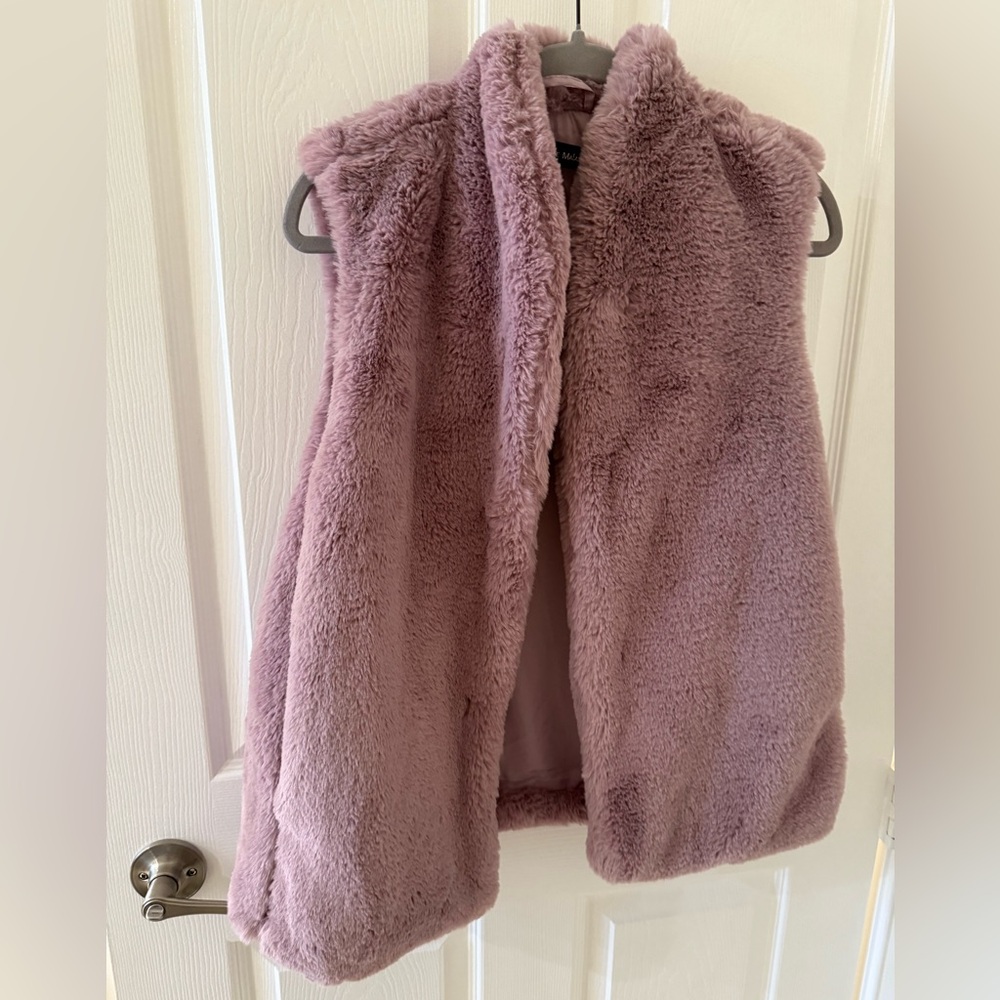 Catherine Malandrino Faux Fur Vest - Mauve
